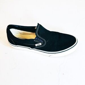 Black Vans Low Top Casual Skate Shoes Men's 8.5 Women's 10